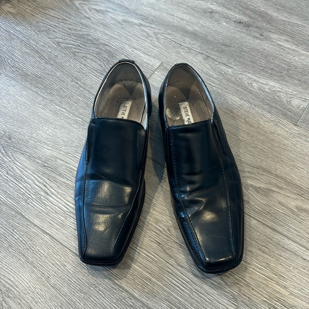 Steve Madden Men’s miller leather lining black dress shoes Size 10